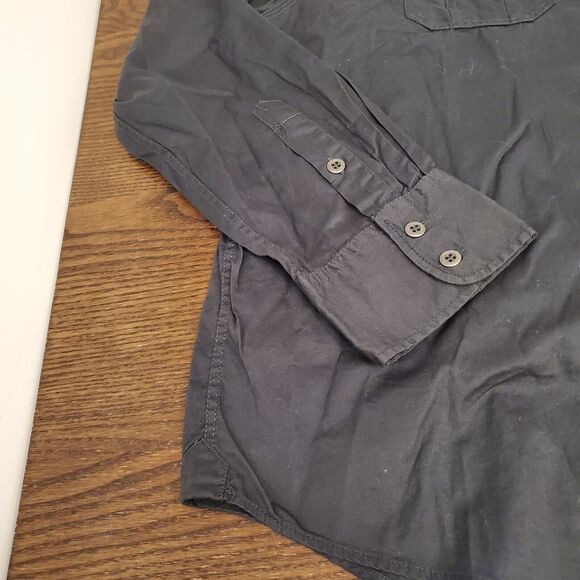 NWT Mossimo Supply Co. Men XL Dark Gray Infantry Shirt Long Sleeve Snap Pockets - Picture 13 of 16